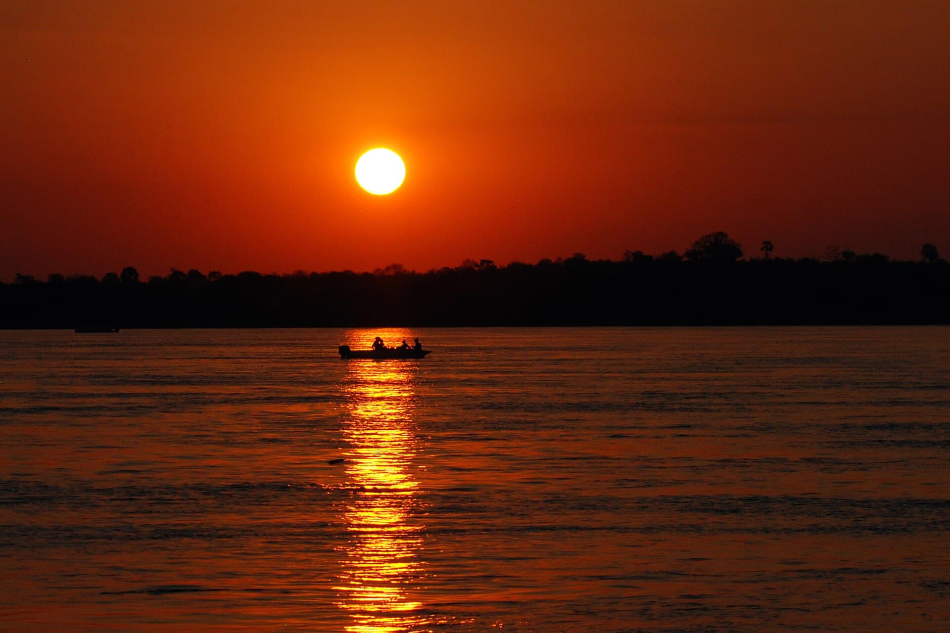 Sunset over the Zambezi River